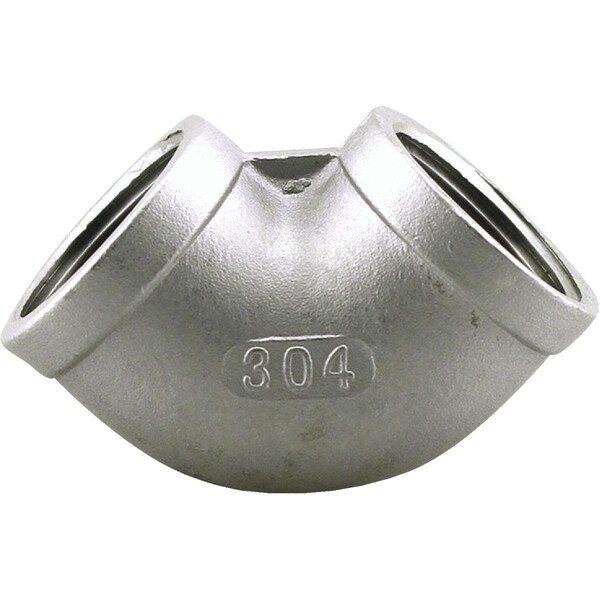 Plumbeeze PLUMB-EEZE 1 In. FIP 90 Deg. Stainless Steel Elbow 1/4 Bend U2-SSE-10 - main